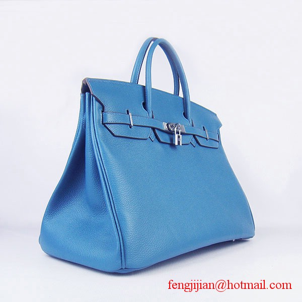 Hermes Birkin 40cm Togo Bag Blue 6099 Hermes Birkin 40cm Togo Bag Blue 6099